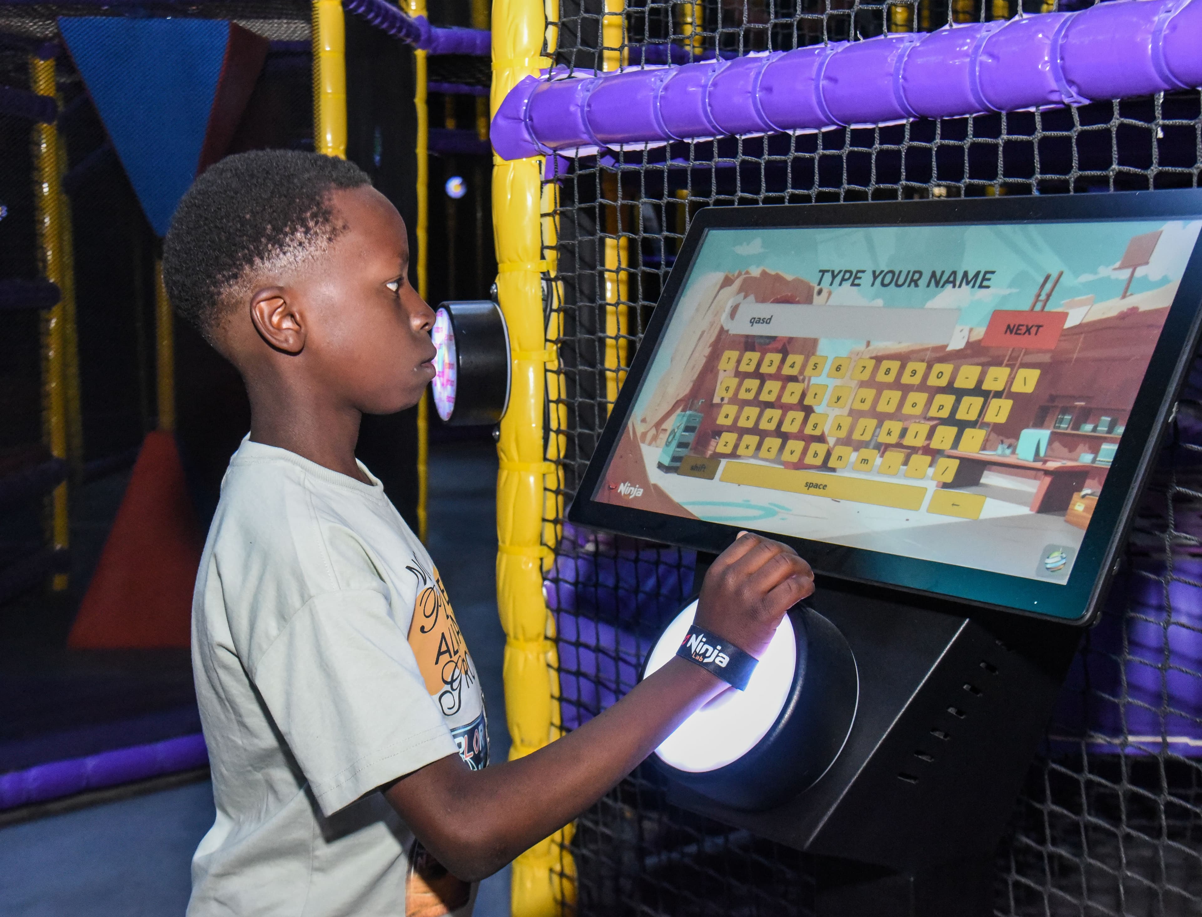 Exciting tag arena competition for kids at The Hub Park, a leading trampoline park and amusement centre near me.